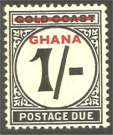 XW01-1234 Ghana 1 Sh Postage Due Taxe MH * Neuf - Ghana (1957-...)