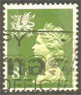 XW01-1223 Wales Monmouthshire Queen Elizabeth II 8 1/2 Green - Gales