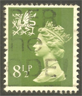 XW01-1222 Wales Monmouthshire Queen Elizabeth II 8 1/2 Green - Gales