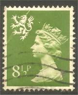 XW01-1209 Scotland Queen Elizabeth II 8 1/2 Green - Ecosse
