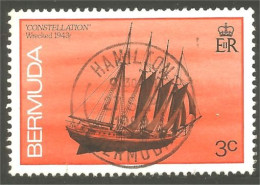 XW01-1145 Bermuda Voilier Constellation Sailing Ship Segelschiff Bateau HAMILTON Postmark - Barche