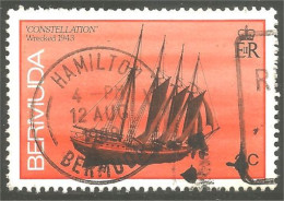 XW01-1143 Bermuda Bateau Voilier Constellation Sailing Ship Segelschiff HAMILTON Postmark - Barche