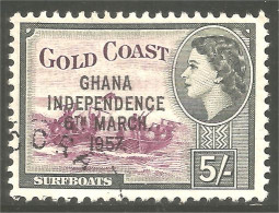 XW01-1136 Ghana Independence Bateau Pirogue Surfboat Boat Schiff - Barcos