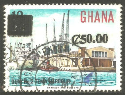 XW01-1137 Ghana Port Tema Harbour Bateau Ship Schiff Surcharge - Bateaux