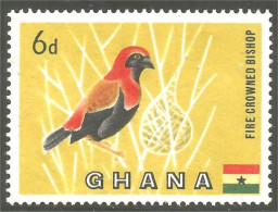 XW01-1132 Ghana Oiseau Bird Vogel UccelloFire Crowned Bishop MH * Neuf - Other & Unclassified