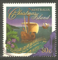 XW01-1051 Christmas Island Noel Musique Music Voilier Bateau Sailing Ship Schiffe - Kerstmis