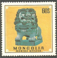 XW01-1028 Mongolie Statue Sculpture Lion Leone Lowe MNH ** Neuf SC - Skulpturen