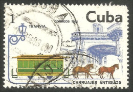 XW01-1989 Cuba Cheval Horse Caballo Paard Pferd Tramway - Chevaux
