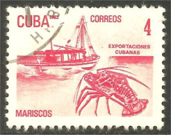XW01-1948 Cuba Mariscos Crustacés Langouste Lobster Bateau Fishing Boat - Barche