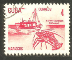 XW01-1947 Cuba Mariscos Crustacés Langouste Lobster Bateau Fishing Boat - Barche