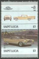 XW01-1871 Saint Lucia Automobile Car Auto 1957 Chrysler 300 C MNH ** Neuf SC Face $3.00 - Automobili