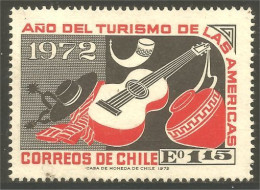 XW01-1859 Chile Tourism Guitar Guitare Chapeau Hat MNH ** Neuf SC - Musique