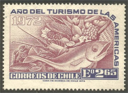 XW01-1862 Chile Poisson Fish Langouste Lobster Crab Crabe Mais Corn Raisin Grape Pomme Poire Pear Apple MNH ** Neuf SC - Food