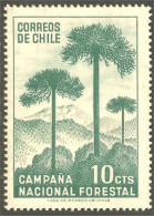 XW01-1844 Chile Arbre Tree Arbor Baum Pin Pine MNH ** Neuf SC - Trees