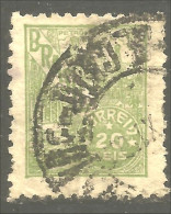 XW01-1842 Brazil 20 Reis Green Vert - Unused Stamps