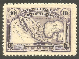 XW01-1826 Mexico Carte Map MNH ** Neuf SC - Aardrijkskunde