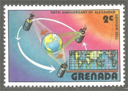 XW01-1776 Grenada Espace Space Communications Satellite Graham Bell MNH ** Neuf SC - Nordamerika