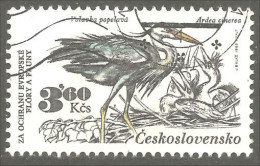 XW01-1762 Czechoslovakia Oiseau Bird Vogel Héron Heron Reiher Garza Airone - Otros & Sin Clasificación