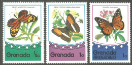 XW01-1685 Grenada 3 Papillon Butterfly Schmetterling Farfala Mariposa MNH ** Neuf SC - Grenade (1974-...)