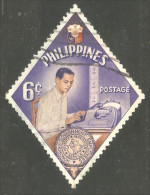 XW01-1660 Philippines Machine Ecrire Typewriter Armoiries Coat Arms - Postzegels
