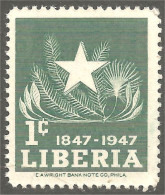 XW01-1656 Liberia Etoile Star Palms Palmes Armoiries Coat Arms MNH ** Neuf SC - Alberi