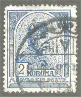 XW01-1640 Hongrie 2 Koruna Blue Perf 15 - Usati