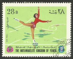 XW01-1618 Yemen Patinage Artistique Figure Skating Olympiques Grenoble Olympics - Pattinaggio Artistico