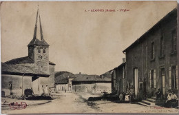 CPA Circulée 1914 , Azannes (Meuse) - L'Église  (130) - Altri & Non Classificati