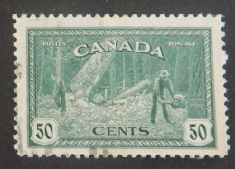 CANADA YT 223 OBLITERE "ABATTAGE D ARBRES EN COLOMBIE BRITANNIQUE" ANNÉE 1946 - Usados