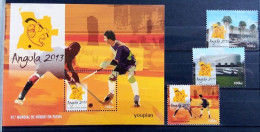 Angola 2013, Hockey World Championship In Luanda And Namibe, MNH S/S And Stamps Set - Angola