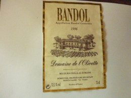 BANDOL - Domaine De L'Olivette - 1996 - Sonstige & Ohne Zuordnung