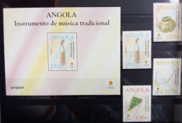 Angola 2014, Musical Instruments, MNH S/S And Stamps Set - Angola