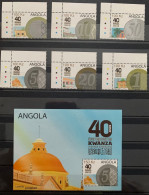 Angola 2017, Kwanza Coins, MNH S/S And Stamps Set - Angola