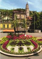 MERANO, ARCHITECTURE, TOWER WITH CLOCK, FLOWER BED, ITALY, POSTCARD - Merano