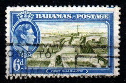 BAHAMAS - 1938 - 6d - King George VI - Fort Charlotte - Used     MyRef:E - 1859-1963 Kronenkolonie