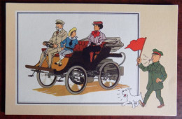 Chromo Tintin Voir Et Savoir " Automobile Origine à 1900 , Série 2 " - Voiture De Lanchester 1896 G.B. - Chromo's