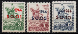 Uruguay #530-32 Swiss Colony Monument Foundation MNH - Uruguay