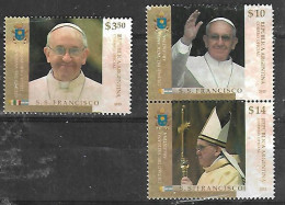 2013 Argentina Personajes Papa Francisco 3v, - Christianity