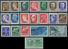 1942 REGNO POSTA MILITARE 20 VALORI MNH ** - SV26-6 - Posta Militare (PM)