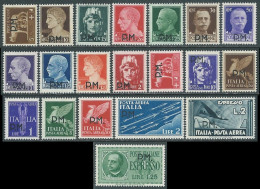 1942 REGNO POSTA MILITARE 20 VALORI MNH ** - SV27-2 - Correo Militar (PM)