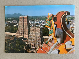 India Indie Indien - Madurai Minakshi Temple Top Of One Gopura - India