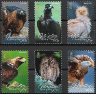 GIBRALTAR 2024 FAUNA Animals. Birds Of Prey EAGLE OSPREY OWL VULTURE - Fine Set MNH - Gibraltar