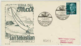 Spanien / Espana 1957, Sonderumschlag Feria Del Mar San Sebastian, Ferien / Vacances / Holidays - Otros & Sin Clasificación