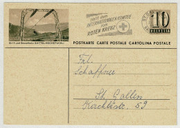 Schweiz / Helvetia 1956, Bildpostkarte Sesselbahn Sattel-Hochstuckli St. Gallen, Seilbahn / Téléphérique / Cable Car - Autres & Non Classés