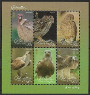 GIBRALTAR 2024 FAUNA Animals. Birds Of Prey EAGLE OSPREY OWL VULTURE - Fine S/S MNH - Gibraltar