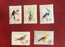 ROUMANIE 1959 5v Used Avec Gomme Pájaro Bird Pássaro Vogel Ucello Oiseau Rumänien Romania - Sperlingsvögel & Singvögel