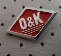 O&K Orenstein & Koppel  Bulldozer Catterpilaar Germany Vintage Pin - Altri & Non Classificati