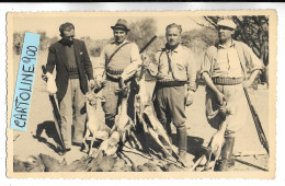 Caccia Fotocartolina Bella Veduta Animata Di Cacciatori Di Ritorno Dalla Caccia Con Caprioli E Selvaggina (f.piccolo) - Hunting