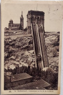 CPSM Circulée 1932 , Marseille (Bouches Du Rhône) - L'Ascenseur Et N.D. De La Garde  (131) - Notre-Dame De La Garde, Funicolare E Vergine