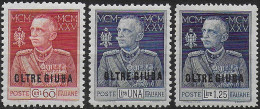 1925-26 Oltre Giuba Giubileo 3v. Bc MNH Sassone N. 18/19+23 - Altri & Non Classificati